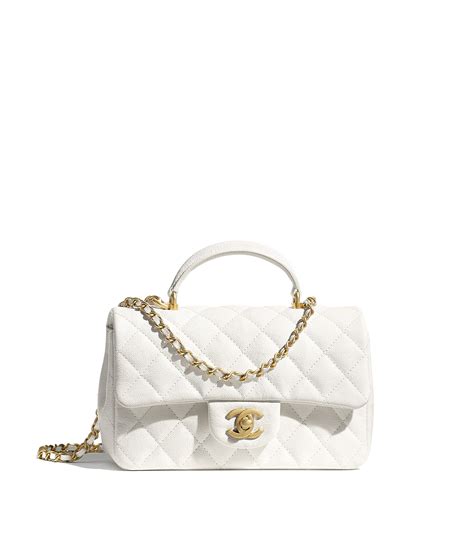 petit sac chanel blanc|chanel sac boutique.